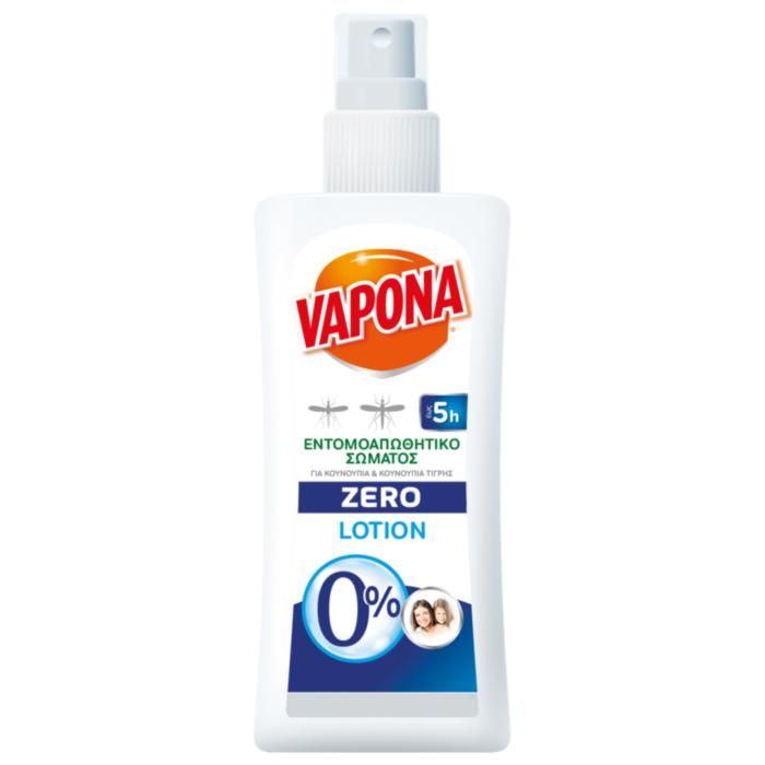 Vapona Zero Αντικουνούπική Lotion Σώματος σε σπρέυ 100ml