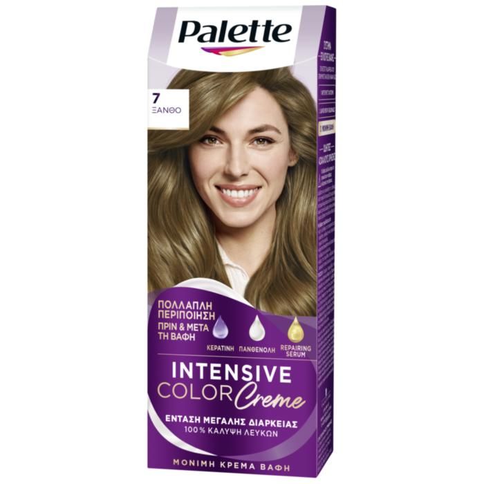 Palette Μόνιμη Κρέμα Βαφή Μαλλιών 7 ΞΑΝΘΟ
