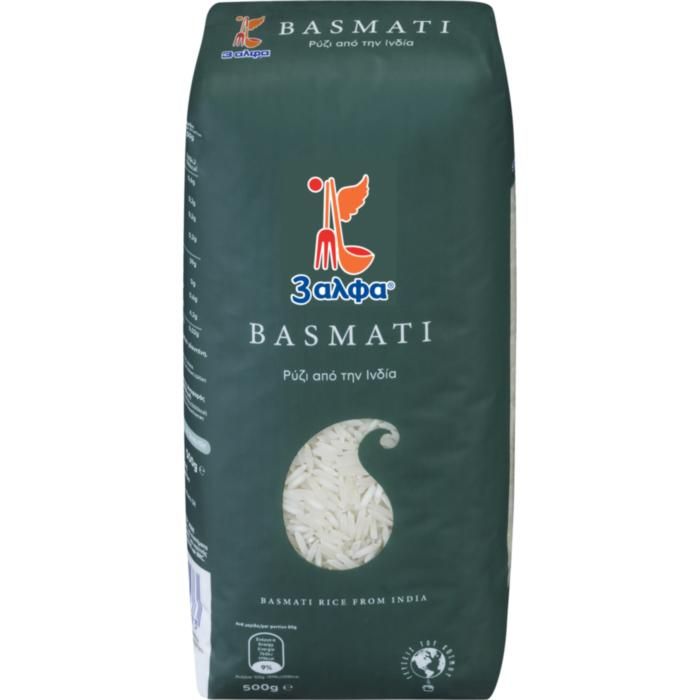 3αλφα ΡΥΖΙ BASMATI ΙΝΔΙΑΣ 500ΓΡ.
