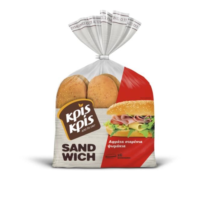 Κρίς Κρίς Αφράτα Σταρένια Ψωμάκια Sandwich 480gr