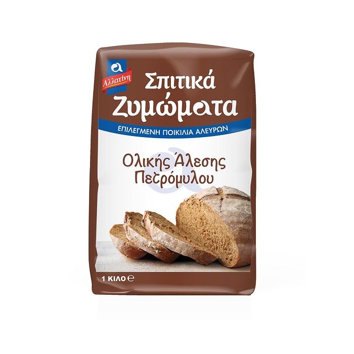 Αλλατίνη Αλεύρι Σπιτικά Ζυμώματα Ολικής 'Αλεσης Πετρόμυλου 1000g