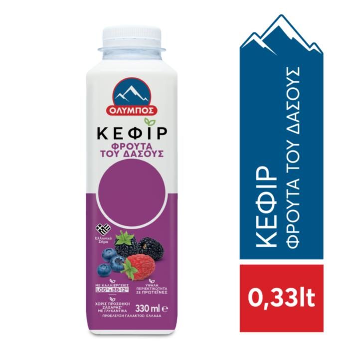 ΟΛΥΜΠΟΣ ΚΕΦΙΡ ΦΡΟΥΤΑ ΤΟΥ ΔΑΣΟΥΣ 0,9% 330ml  PET