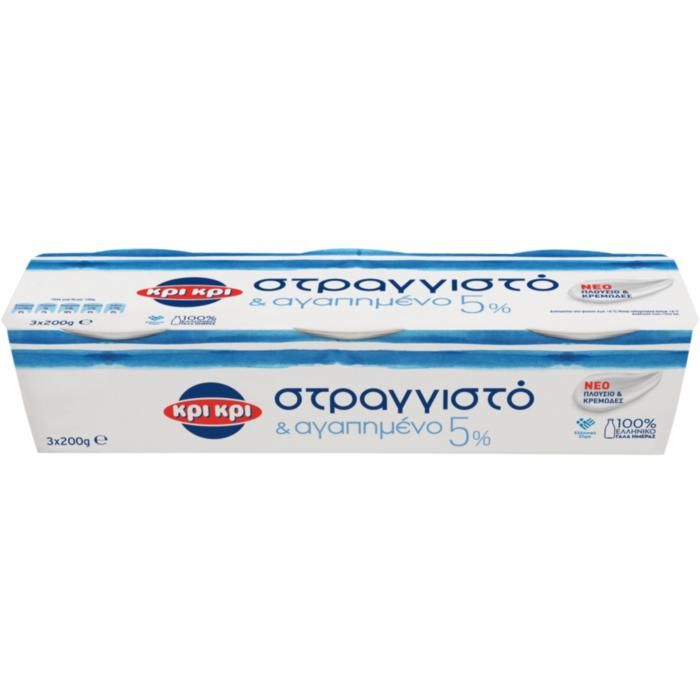 ΚΡΙ ΚΡΙ ΣΤΡΑΓΓΙΣΤΟ ΓΙΑΟΥΡΤΙ   3x200g  5%