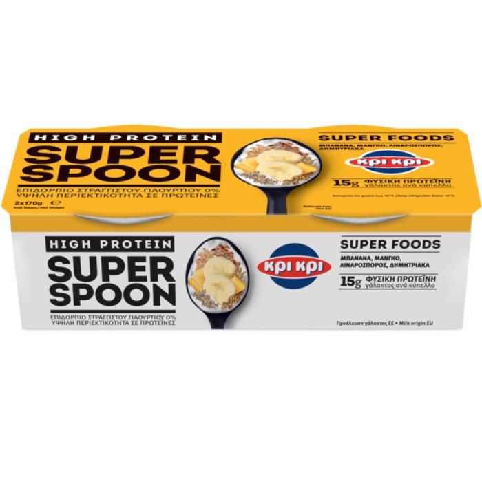 ΚΡΙ ΚΡΙ SUPER SPOON MANGO-BANANA ΕΠΙΔΟΡΠΙΟ ΓΙΑΟΥΡΤΙΟΥ  2x170g