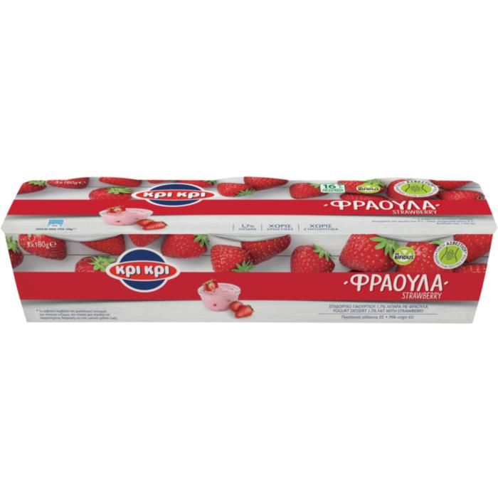 ΚΡΙ ΚΡΙ ΕΠΙΔΟΡΠΙΟ ΓΙΑΟΥΡΤΙΟΥ  ME ΦΡΑΟΥΛΑ  3x180g