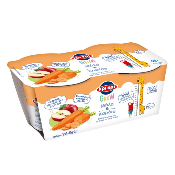 ΚΡΙΚΡΙ GROW ΜΗΛΟ-ΚΑΡΟΤΟ 2x140g