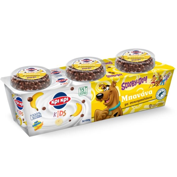 ΚΡΙ ΚΡΙ ΚIDS ΕΠΙΔΟΡΠΙΟ ΓΙΑΟΥΡΤΙΟΥ SCOOBY DOO ΜΕ ΜΠΑΝΑΝΑ & ΣΟΚΟΜΠΙΛΑΚΙΑ  3x150g