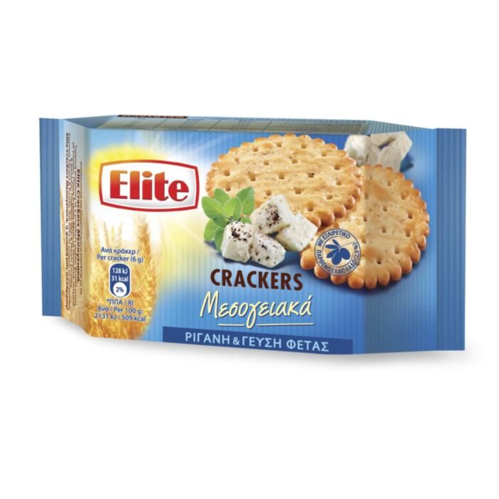 Elite Crackers Μεσογειακά Ρίγανη & Φέτα 105gr