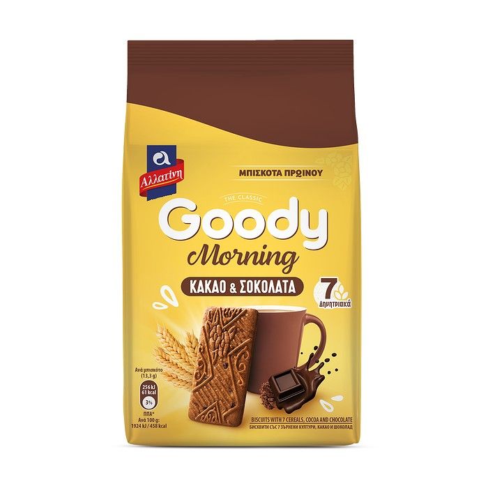 Αλλατίνη Goody Morning Κακάο & Σοκολάτα 160g
