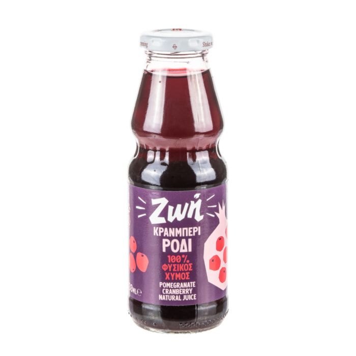 HCS ΧΥΜΟΣ ΡΟΔΙ CRANBERRY ΖΩΗ 330ML