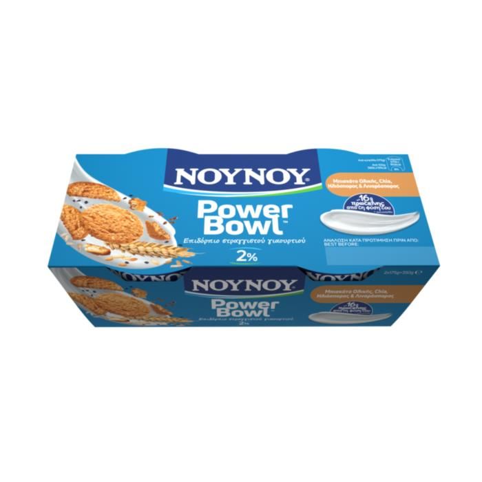 ΝΟΥΝΟΥ PowerBowl Μπισκότο Ολικής, Chia & Λιναρόσπορο 2x175g
