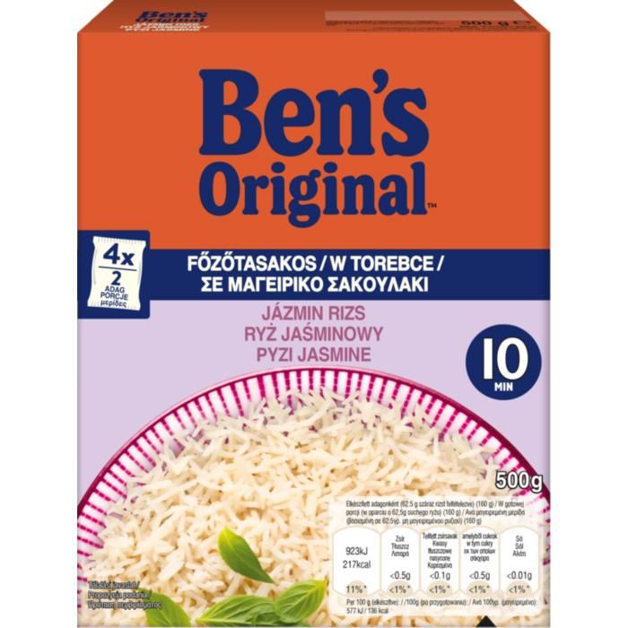 BEN'S ORIGINAL™ Ρύζι Jasmine 10ΛΕΠΤΟ σε Σακουλάκι 500g