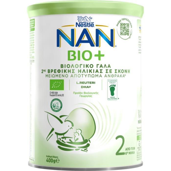 Nestle NAN Bio+ 2 400gr βιολογικό γάλα σε σκόνη