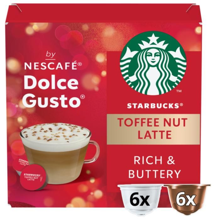 Starbucks® Toffee Nut Latte by Nescafé®  Dolce Gusto® 12 κάψουλες 6 ροφήματα καφέ 127,8g