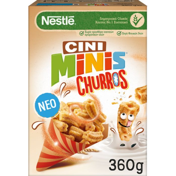 Nestlé Δημητριακά Πρωινού Ολικής Άλεσης Cini Minis Churros® 360g