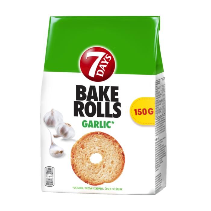 7Days Bake Rolls Σκόρδο 150G