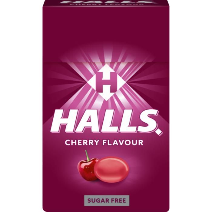 Halls Καραμέλες Κεράσι Χωρίς Ζάχαρη Κουτί 28G