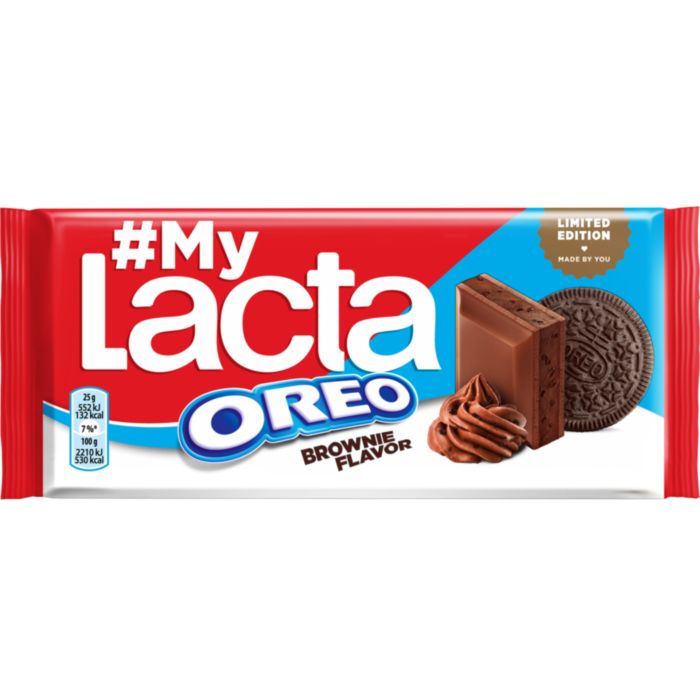 Lacta Σοκολάτα Γάλακτος Μπισκότο Oreo Brownie 105G