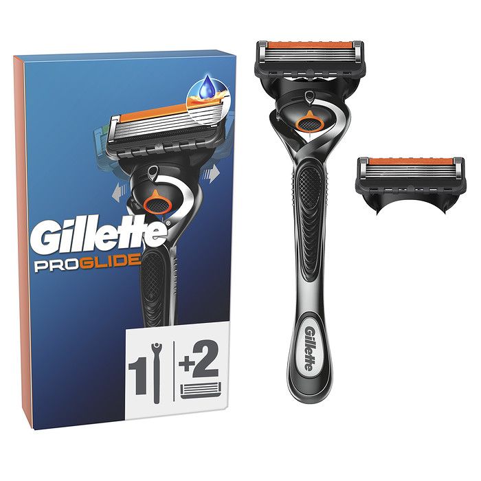 Gillette ProGlide Ανδρικό ξυραφάκι, 1 Ξυραφάκι Gillette πέντε λεπίδων +  2 ανταλλακτικές κεφαλές