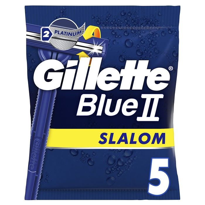 Gillette BlueII Slalom Ανδρικά Ξυραφάκια Μιας Χρήσης, 5τμχ