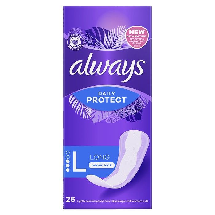 Σερβιετάκια Always Daily Protect Long Κλείδωμα οσμών 26 Τμχ