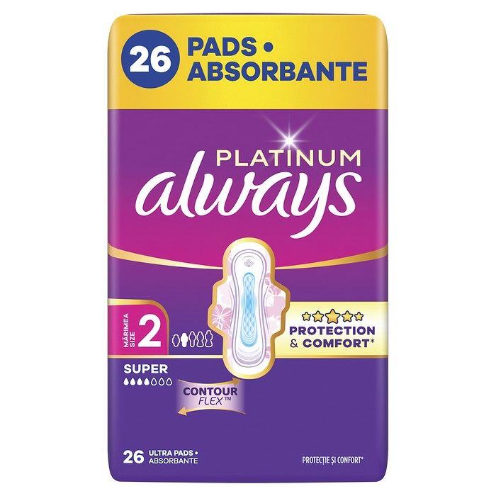 Always Platinum Σερβιέτες Super (Μέγεθος 2) 26 Σερβιέτες