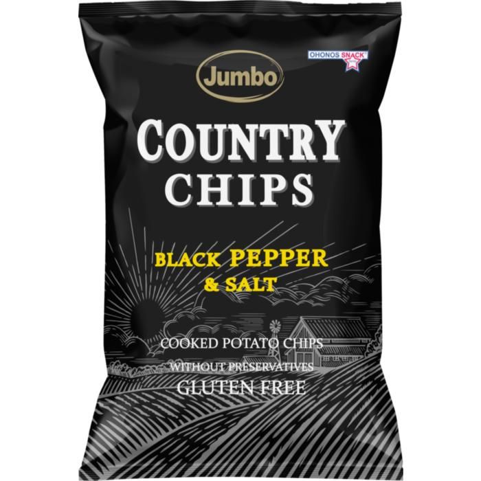 JUMBO ΧΩΡΙΣ ΓΛΟΥΤΕΝΗ COUNTRY CHIPS ΠΙΠΕΡΙ 150g