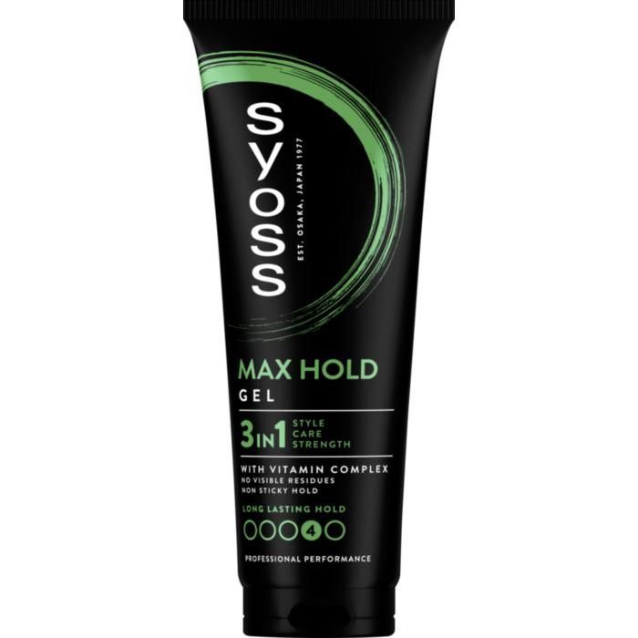 Syoss Gel Μαλλιών Max Hold 250ml, Δυνατό Κράτημα 4
