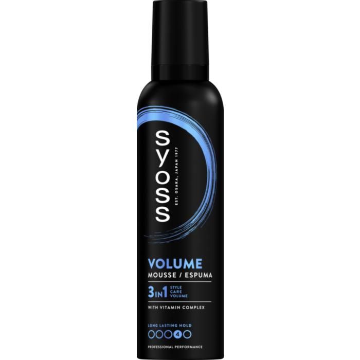 Syoss Αφρός Μαλλιών Volume Mousse 250ml, Κράτημα Μεγάλης Διάρκειας 4