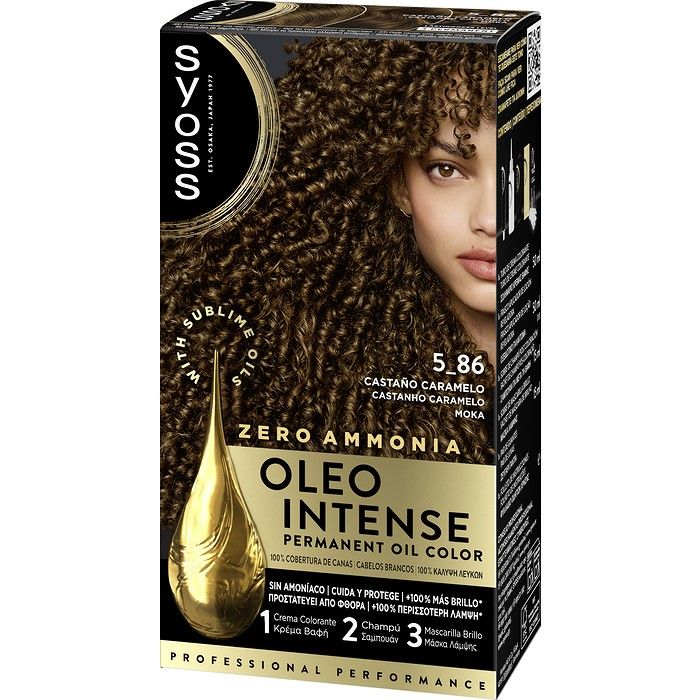 Syoss Oleo Intense Μόνιμη Κρέμα Βαφή Μαλλιών 5-86 Μόκα