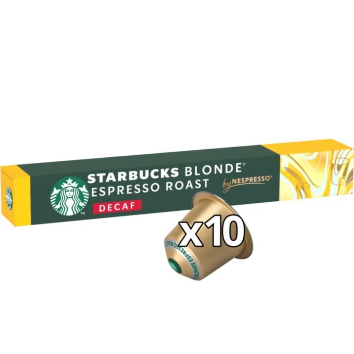 STARBUCKS® BLONDE Espresso Roast Decaf by NESPRESSO, 10 Κάψουλες Καφέ, 55g