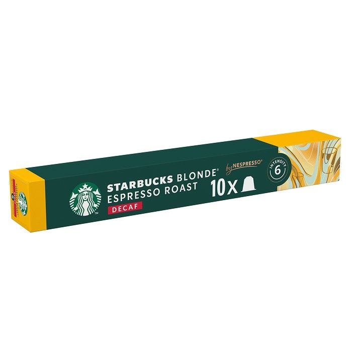 STARBUCKS® BLONDE Espresso Roast Decaf by NESPRESSO, 10 Κάψουλες Καφέ, 55g