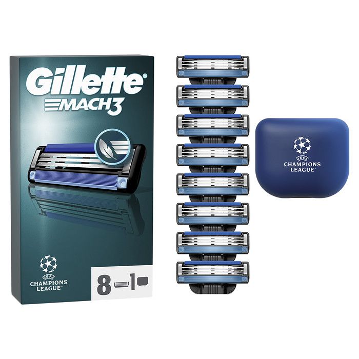 Ανταλλακτικά Ξυριστικής Μηχανής Gillette Mach3 για Άνδρες, 8 Ανταλλακτικές κεφαλές 3 λεπίδων Gillette
