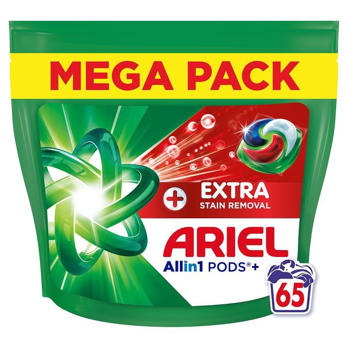 Ariel Allin1 PODS+ Extra Stain Removal, Κάψουλες Πλυντηρίου - 65 Κάψουλες