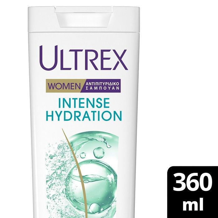 Ultrex Intense Hydration Αντιπιτυριδικό Γυναικείο Σαμπουάν για Ξηροδερμία (360ml)
