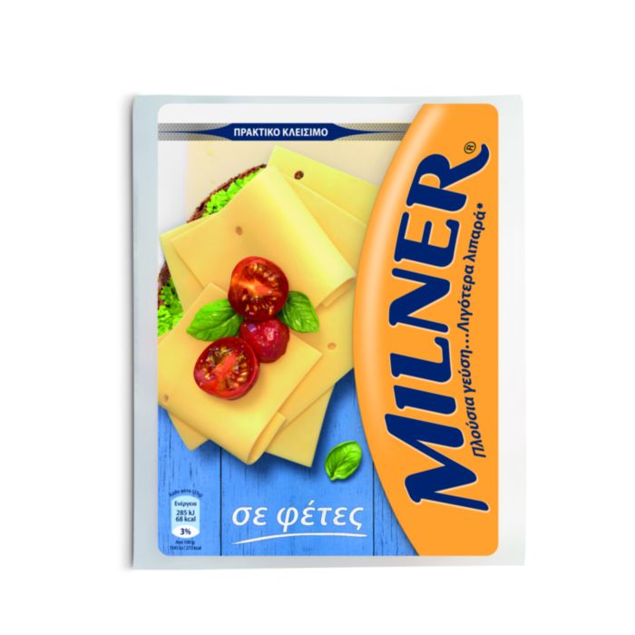 MILNER Ολλανδίας Μαλακό τυρί σε Φέτες με 18% λιπαρά Fresh lock 175gr