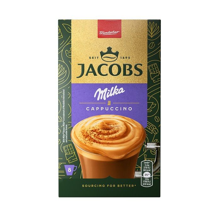 JACOBS CAPPUCCINO MILKA ΣΤΙΓΜΙΑΙΟ ΡΟΦΗΜΑ 8ΤΜΧ, 126,4ΓΡ