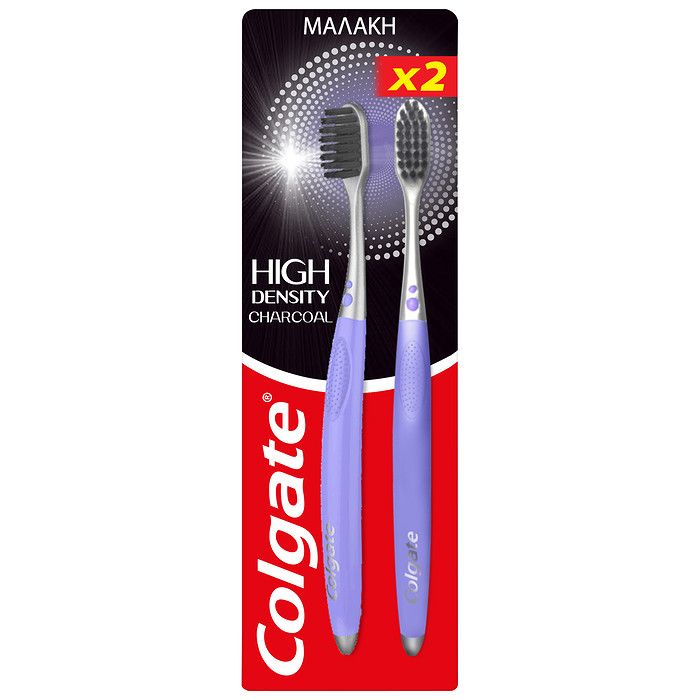 Colgate High Density Charcoal Οδοντόβουρτσα Διπλή Οδοντόβουρτσα