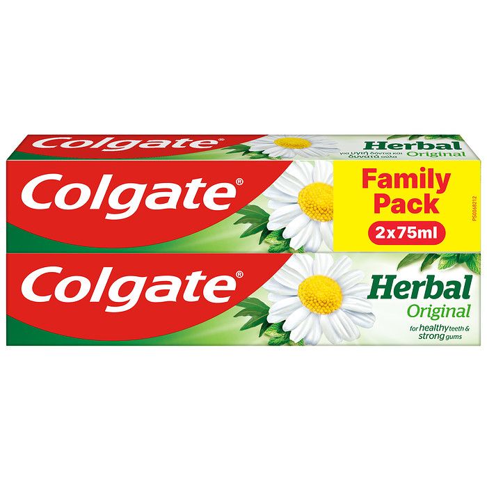 Colgate Herbal Οδοντόκρεμα 75ml 2x75ml FAMILY PACK