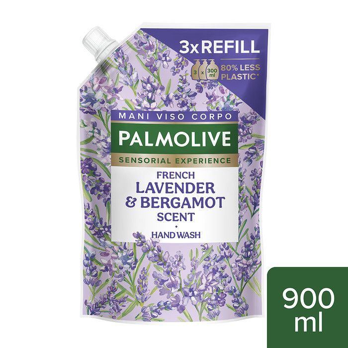 Palmolive Λεβάντα & Περγαμόντο Υγρό Κρεμοσάπουνο Ανταλλακτικό Σακουλάκι 900ml
