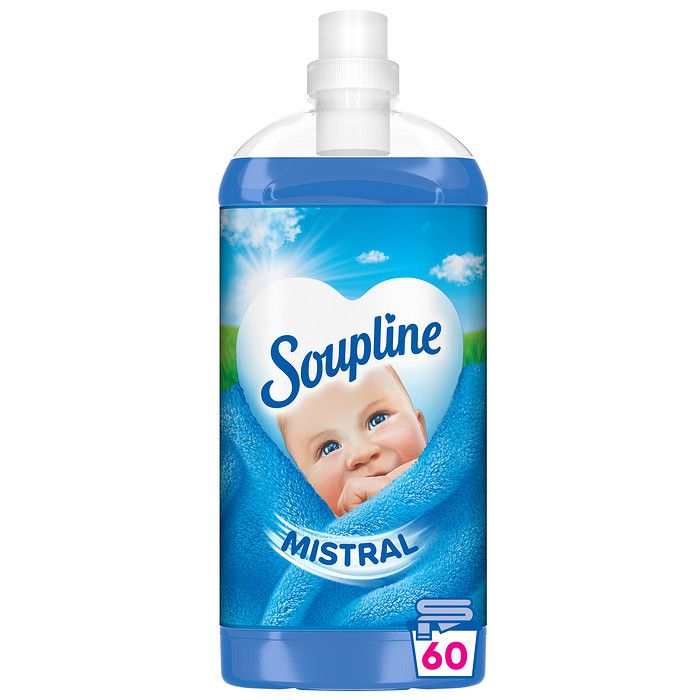 Soupline Mistral Συμπυκνωμένο Υγρό Μαλακτικό Ρούχων 1260ml (60 μεζούρες)