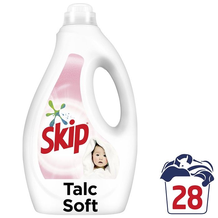 Skip Υγρό Απορρυπαντικό Πλυντηρίου Ρούχων Talc Soft 28 ΜΕΖ