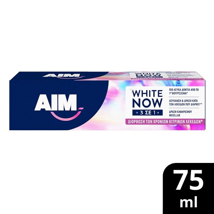 AIM Οδοντόκρεμα WHITE NOW 3IN1 FOREVER YOUNG 75ML