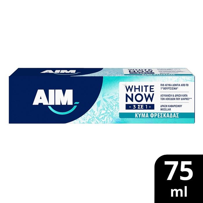 AIM Οδοντόκρεμα WHITE NOW 3IN1 FRESH KISS 75ML
