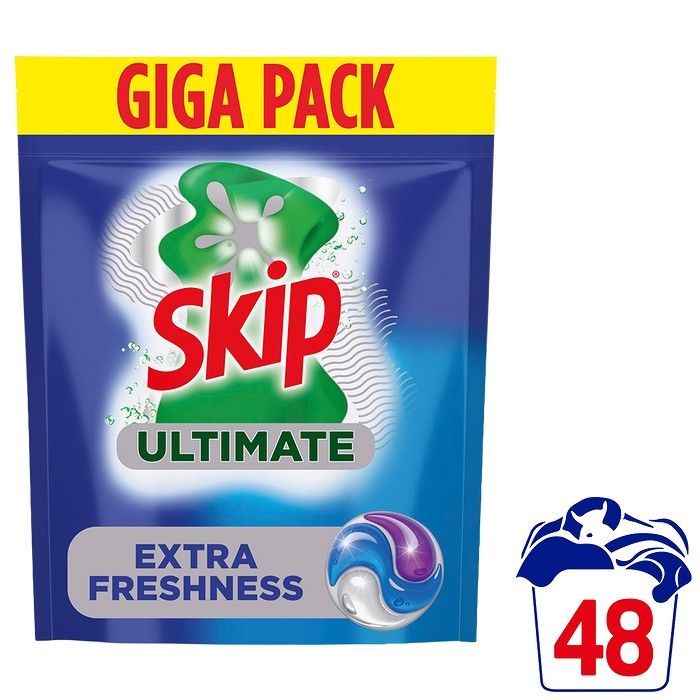 Skip Κάψουλες Απορρυπαντικό Πλυντηρίου Ρούχων Ultimate Fresh 48 ΜΕΖ