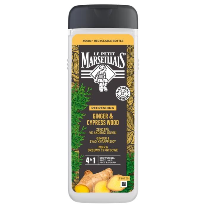 Le Petit Marseillais Ανδρικό Αφρόλουτρο με Ginger & Ξύλο Κυπαρισσιού 400ml