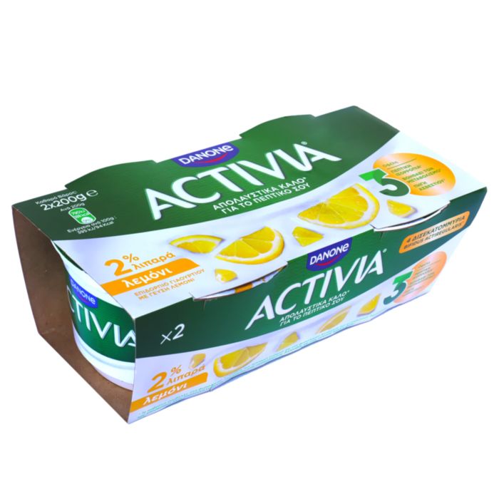 ACTIVIA ΛΕΜΟΝΙ 2% 2X200gr
