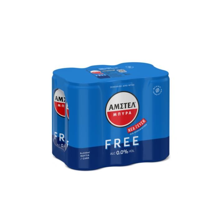 Μπύρα Χωρίς Αλκοόλ Κουτί Άμστελ Free 6x330ml