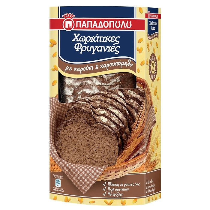 Φρυγανιές Χωριάτικες με Χαρούπι 240g
