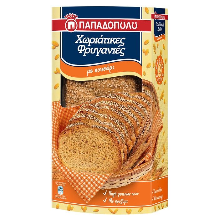 Φρυγανιές Χωριάτικες με Σουσάμι 240g